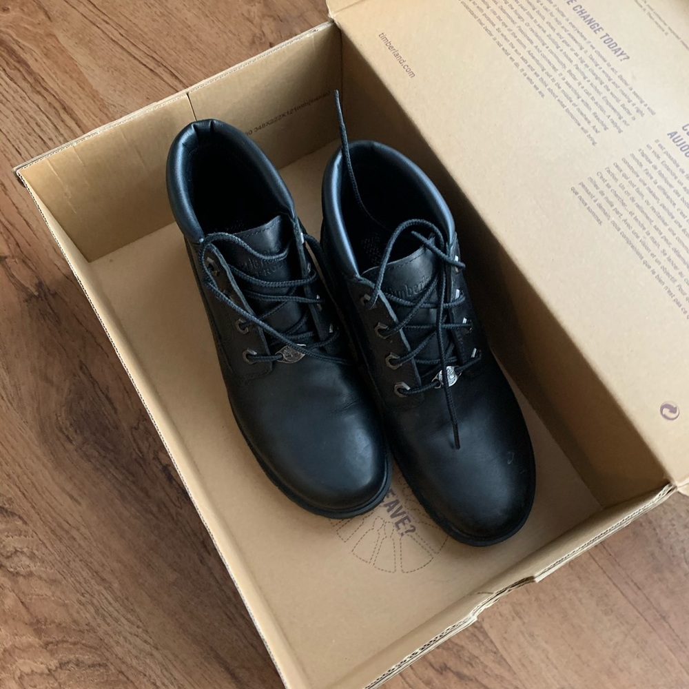 Timberland Shoes 6.5M Nellie Black Boots Leather